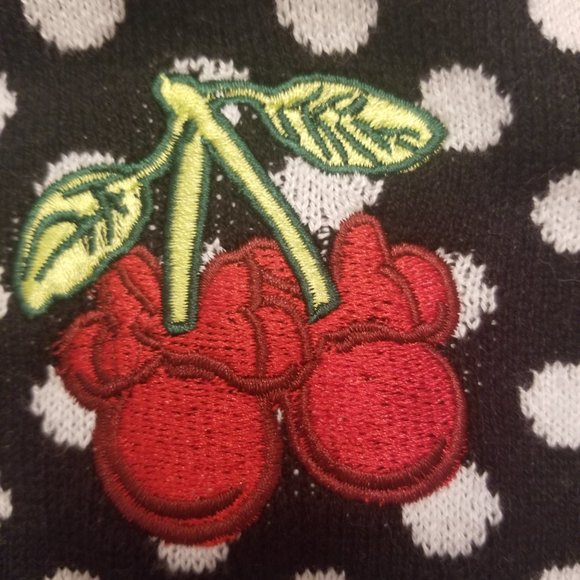 EUC Minnie Mouse Cherry Polka Cardigan - Picture 2 of 7